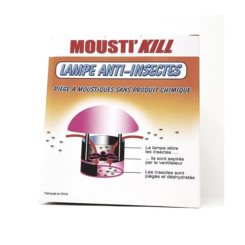 Mousti'Kill Lampe Anti-Insectes Super Coccinelle Rose