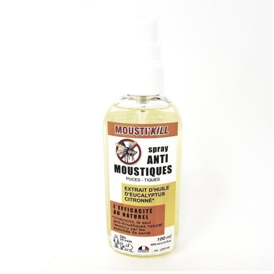 Mousti'Kill Spray Anti-Moustiques Puces Tiques Naturel 100ml