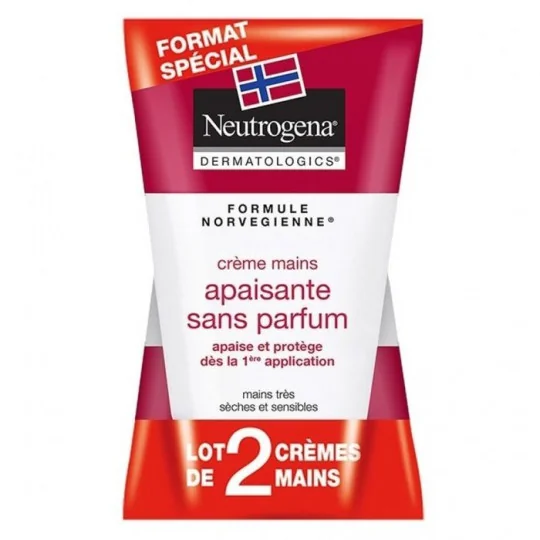 Neutrogena Crème Mains Apaisante Sans Parfum 2X50ml