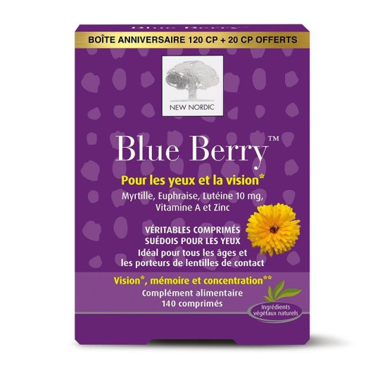 New Nordic Blue Berry 120 comprimés +20 OFFERTS