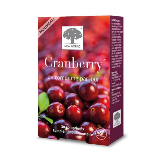 New Nordic Cranberry 30 Comprimés
